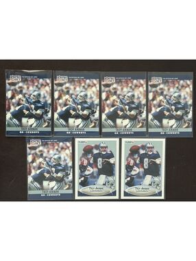 NFL HOF QB TROY AIKMAN ROOKIE COLLECTION 1990 PRO SET & FLEER RC NM 7 CARD LOT